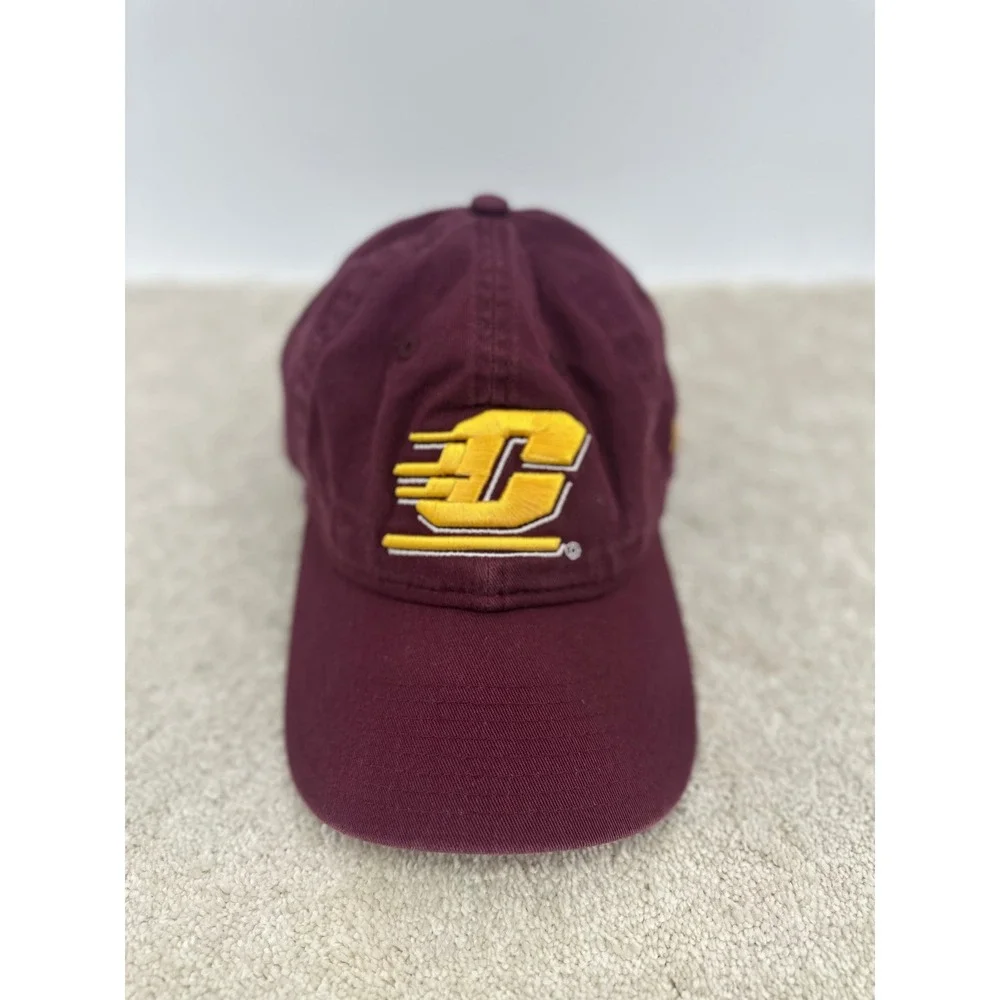 Central Michigan Chippewas Hat Cap Strap‎ Back Mens Maroon Dad New Era 9Twenty